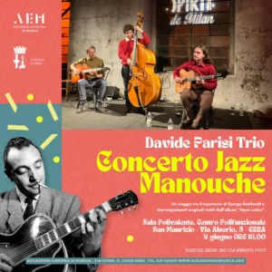 jazz manouche trio davide parisi concerto accademia europea di musica erba